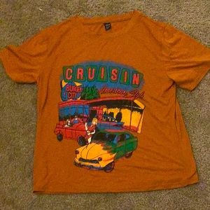 Shein cruisin orange shirt